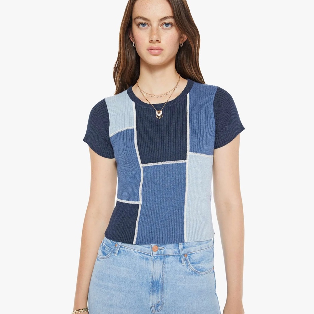 MOTHER The Block Rib Tee Patching Things Up Small